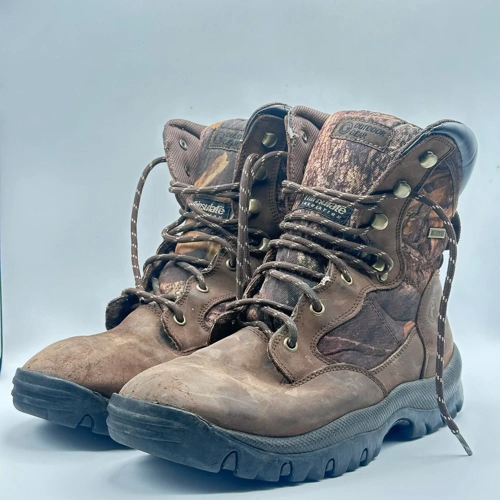 Outdoor Gear Waterproof Camo Insulated Hunting Boots Men's‎ Size 11